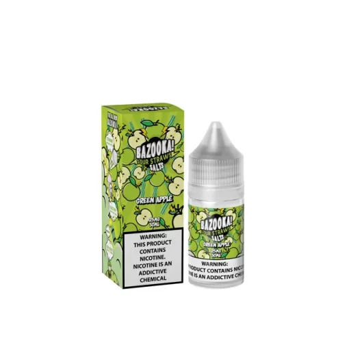 Green Apple Sour Straws Bazooka Salt 30ml