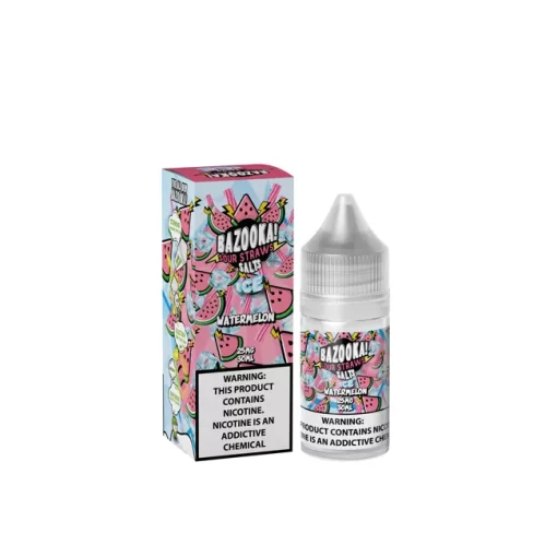 Watermelon Ice Sour Straws Bazooka Salt 30ml